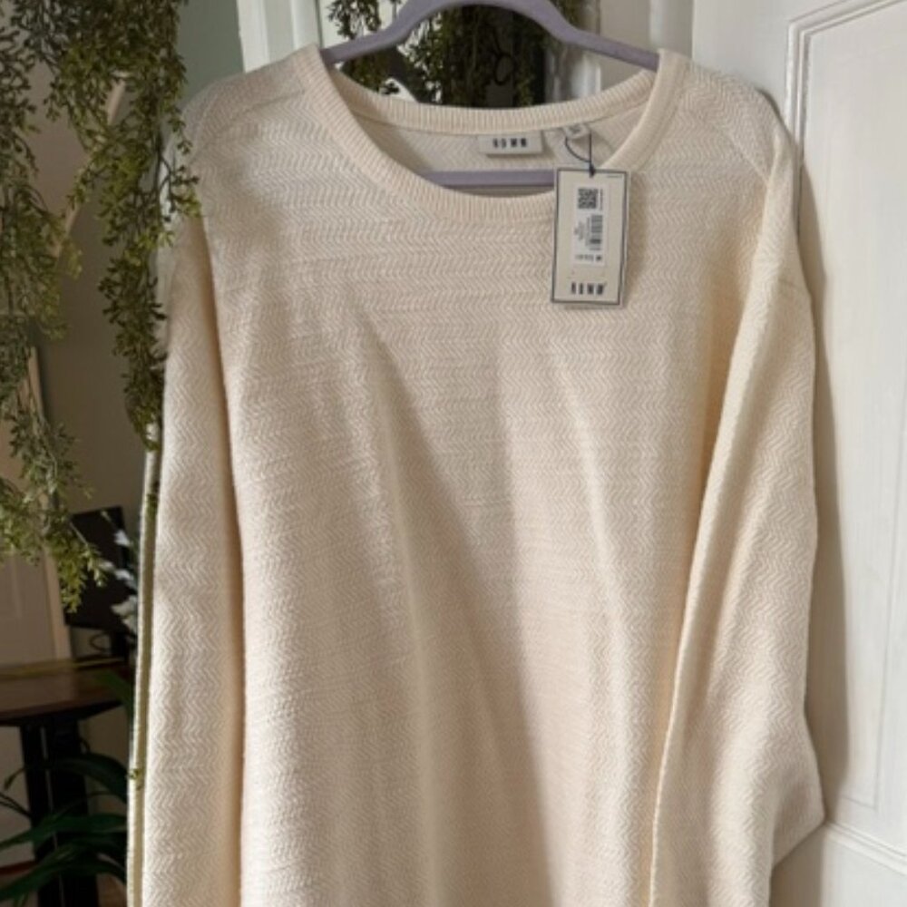 White Textured Sweater